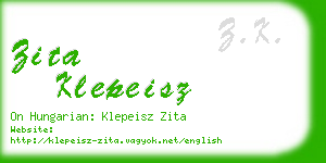 zita klepeisz business card